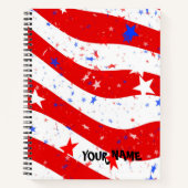 Patriotic Personalize Spiral Notebook Notizblock (Vorderseite)
