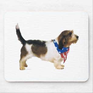 Patriotic Petit Basset Griffon Vendeen Mousepad