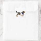 Patriotic Petit Basset Griffon Vendeen Quadratischer Aufkleber (Tasche)