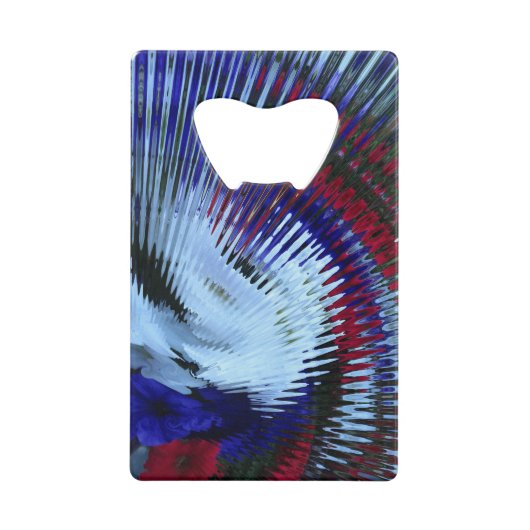 Patriotic Petunia Blow Out-CC Flasche Opener Kreditkartenflaschenöffner (Vorderseite)