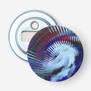 Patriotic Petunia Blow Out-Round Flasche Opener Flaschenöffner