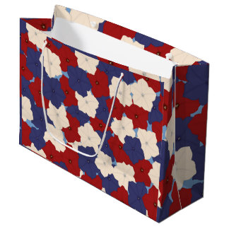 Patriotic Petunias Large Gift Bag Große Geschenktüte