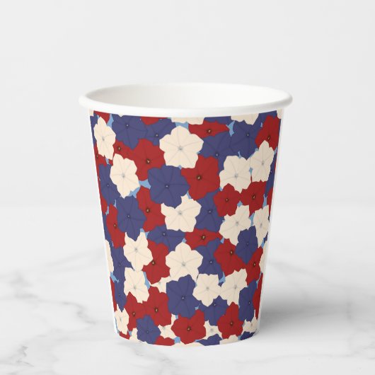 Patriotic Petunias Pappbecher (Vorderseite)