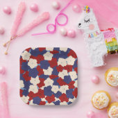 Patriotic Petunias Pappteller (Party)