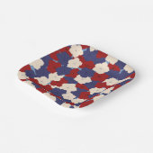 Patriotic Petunias Pappteller (Gewinkelt)