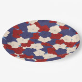 Patriotic Petunias Pappteller (Schrägansicht)