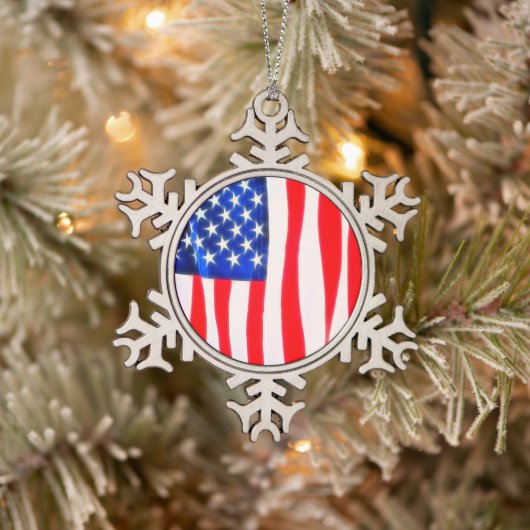 Patriotic Pewter Ornament (Baum)