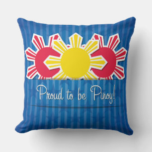 Patriotic Philippine Flag Sun Pinoy Kissen