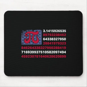 Patriotic Pi Day American Flag Mathematiker Lehrer Mousepad