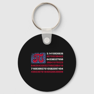 Patriotic Pi Day American Flag Mathematiker Lehrer Schlüsselanhänger