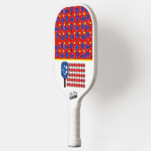 Patriotic Pickleball Red White Blue American Flag Pickleball Schläger (Links)