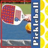 Patriotic Pickleball Red White Blue American Flag Pickleball Schläger