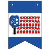 Patriotic Pickleball Red White Blue American Flag Wimpelkette (Dritte Fahne)