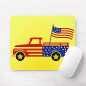 Patriotic Pickup Truck  Mousepad