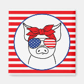 Patriotic Pig Magnet (Vorne)