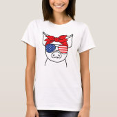 Patriotic Pig T - Shirt (Vorderseite)