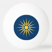 Patriotic ping pong ball with Flag of Macedonia Tischtennisball (Vorderseite)