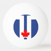 Patriotic ping pong ball with Flag of Toronto Tischtennisball (Rückseite)