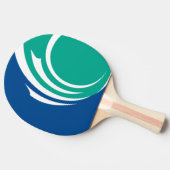 Patriotic, ping pong paddle with Flag of Ottawa Tischtennis Schläger (Seitenansicht)