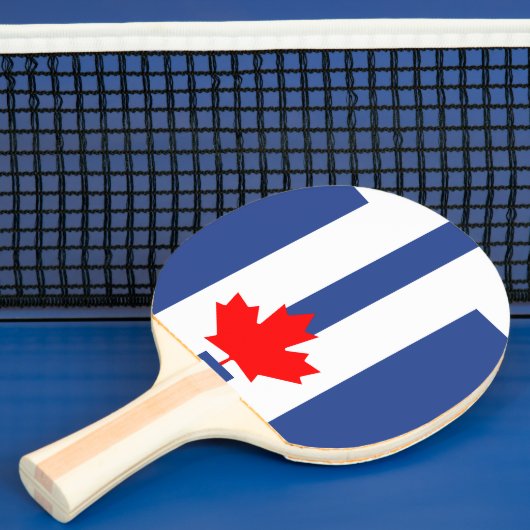 Patriotic, ping pong paddle with Flag of Toronto Tischtennis Schläger (InSitu)