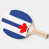 Patriotic, ping pong paddle with Flag of Toronto Tischtennis Schläger (Seitenansicht)