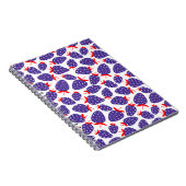 Patriotic Plaid Strawberry Notizblock (Rechte Seite)