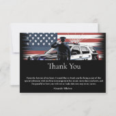 Patriotic Police Officer Graduation Dankeskarte (Vorderseite)