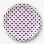 Patriotic Polka Dots Pappteller (Vorderseite)