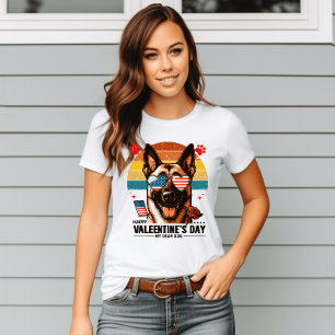 Patriotic Pooch Passion - Valentine's Day Hunde Li T-Shirt
