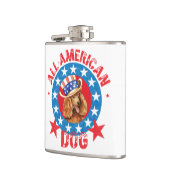Patriotic Poodle Flachmann (Links)