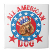 Patriotic Poodle Fliese (Vorderseite)