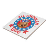 Patriotic Poodle Fliese (Seite)