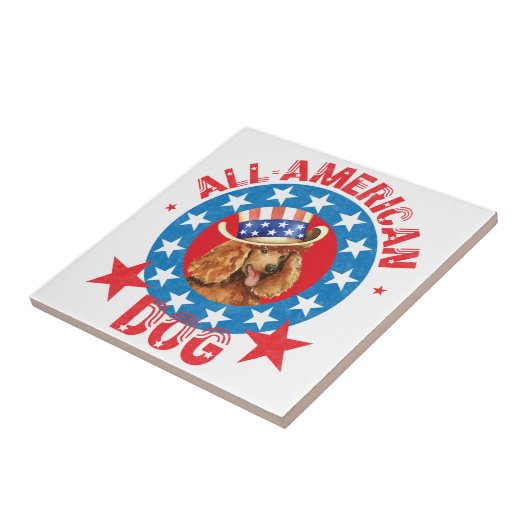 Patriotic Poodle Fliese (Seite)
