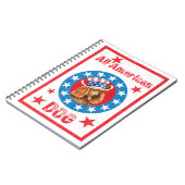 Patriotic Poodle Notizblock (Linke Seite)