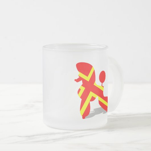 Patriotic Poodles Mattglastasse (VorderseiteRechts)