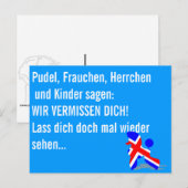 Patriotic Poodles Postkarte (Vorne/Hinten)