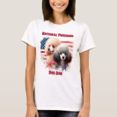 Patriotic Poodles Prance von alter Herrlichkeit T-Shirt (Vorderseite)