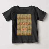 Patriotic Pop Art: "I Liebe USA" Grafikdesign Baby T-shirt (Vorderseite)