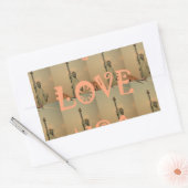 Patriotic Pop Art: "I Liebe USA" Grafikdesign Rechteckiger Aufkleber (Umschlag)