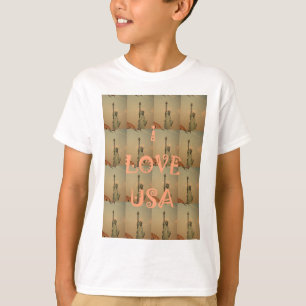 Patriotic Pop Art: "I Liebe USA" Grafikdesign T-Shirt