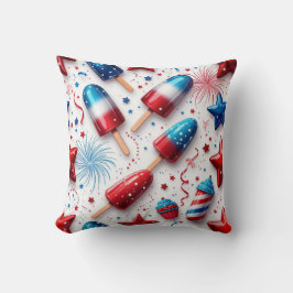 Patriotic Popsicle Pattern Kissen