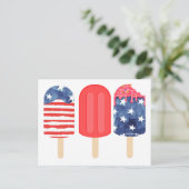 Patriotic Popsicle Postkarte (Stehend Vorderseite)