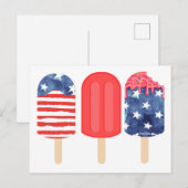 Patriotic Popsicle Postkarte (Vorne/Hinten)