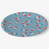Patriotic Popsicles Paper Plates Pappteller (Schrägansicht)