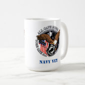 Patriotic POW-MIA Veteran Eagle Marine Vet Kaffeetasse (VorderseiteRechts)