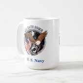 Patriotic POW-MIA Veteran Eagle U Navy Kaffeetasse (Vorderseite Links)
