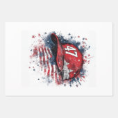 Patriotic Presidential Portrait Abstract Decoupage Geschenkpapier Set (Vorderseite 2)