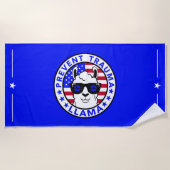Patriotic Prevent Trauma Llama Beach Handtuch (Vorderseite)