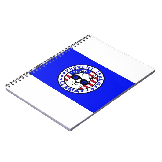 Patriotic Prevent Trauma Llama Notebook Notizblock (Linke Seite)