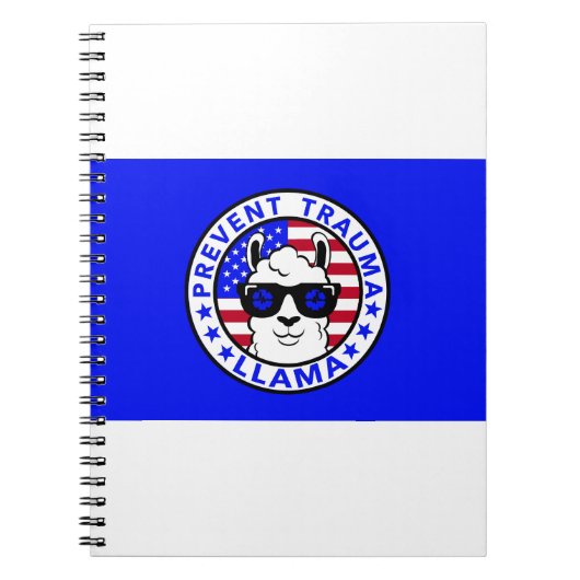 Patriotic Prevent Trauma Llama Notebook Notizblock (Vorderseite)